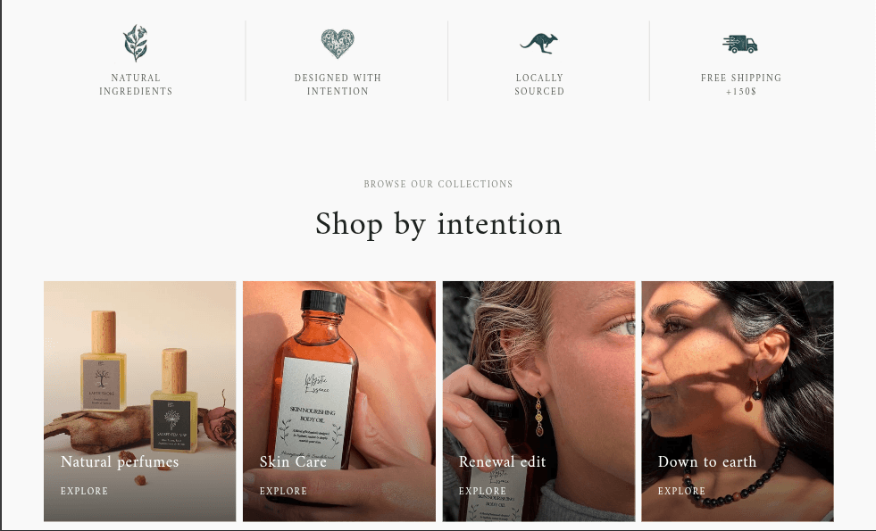Page d'accueil de la boutique Mystic Essence