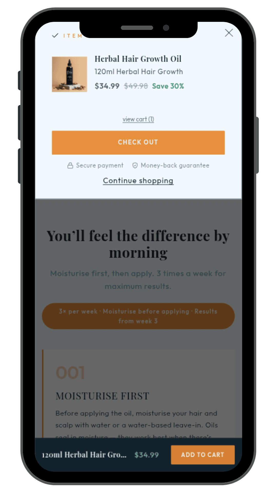 Panier Maya's Hair Products avec remise et garantie de remboursement