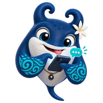 Moana tape une réponse sur un téléphone.
